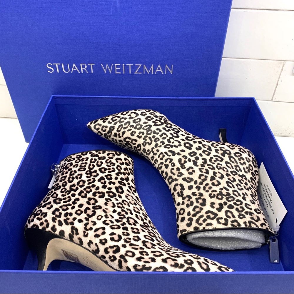 NIB Stuart Weitzman cheetah print calf hair boots